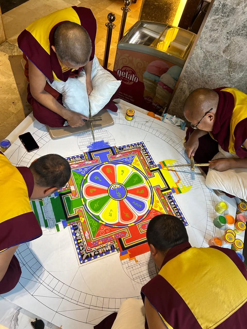 Les moines au travail